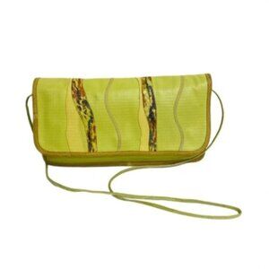 💚VINTAGE CARLOS FALCHI CROSSBODY💚Y2K-Lime Green handbag-purse-Celebrity Style